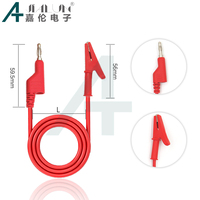JIALUN Test Lead Cable with Alligator Clip and 4mm Banana Plug for Electrical Power Testing
