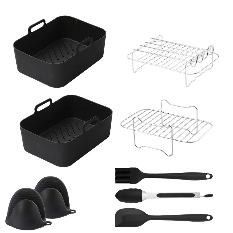 9 pièces Noir