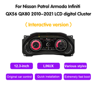 Krando Linux système tableau de bord numérique tableau de bord pour Infiniti QX80 Nissan patrouille y62 2010 + compteur de vitesse multifonctionnel
