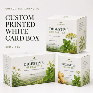 Scatola in Cartone Avorio SBS 350gsm Direttamente dal Produttore per Confezioni di Tè Premium, Tè Digestivo ed Erbe, Scatola per Vendita al Dettaglio - Product Image 1