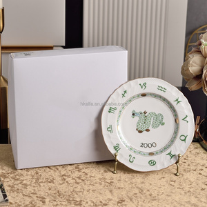 High-Quality 2026 New Year Zodiac Horse Celebration Bone Porcelain Plate - Gift <b>Set</b> for the New Year - Product Image 4