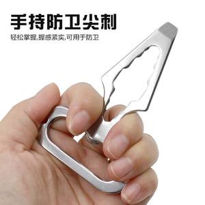 Clé hexagonale multifonction en acier inoxydable 3 4 5 6 8 10 mm, outil portable pour le camping en plein air et l'EDC - Product Image 4