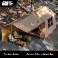 Tente gonflable entièrement automatique en forme de maison pour camping extérieur, imperméable, une chambre, un salon, installation en une touche, quatre saisons