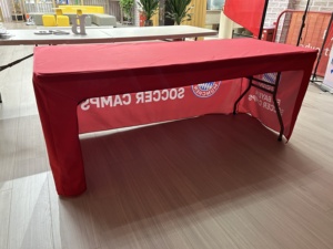 Custom Rectangle Heat Sublimation Printed Stretch Advertising <b>Table</b> Cover With Logo for Trade Shows - Product Image 2