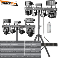 Système d'Éclairage DJ Portable pour Fêtes et Discos avec Lumières LED, Barre LED Professionnelle et Support