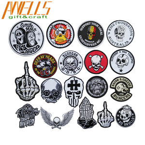 Сногсшибательные персонализированные вышитые нашивки сзади Байкерская хлопковая железная куртка пришить страйкбольный логотип аппликация для шапки шляпы - Product Image 3