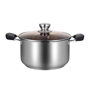 หม้อซุปสแตนเลส 20/22/24/26 ซม. หม้อนมแบบใช้กับเตาแม่เหล็กไฟฟ้าได้ 18/20 ซม. สำหรับทำอาหารและนึ่ง - Product Image 3