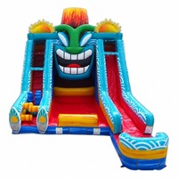 Tobogán Acuático Inflable de 20 pies, Modelo Kona Falls Lagoon, de Una Sola Vía, para Uso Comercial, Material de PVC