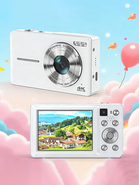 4K Digital Camera 64MP Autofocus Vlogging Camera 16X Zoom Video Photography Camera 2.8 Inch IPS Screen