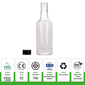 Botellas de <span class=keywords><strong>Vino</strong></span> de Plástico PET Transparente de 330 ml, Aptas para Alimentos, en Existencia, Venta al por Mayor, Botellas Desechables Vacías de PET para Bebidas con Tapa - Product Image 3
