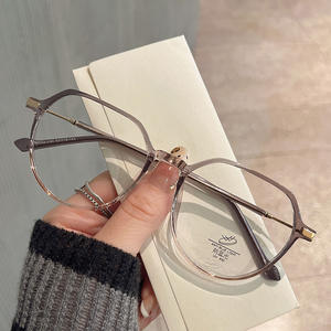 Monture de lunettes géométriques Qianai JS3-3-52022, anti-lumière bleue, monture complète, unisexe, verres en acétate, origine Taizhou - Product Image 1