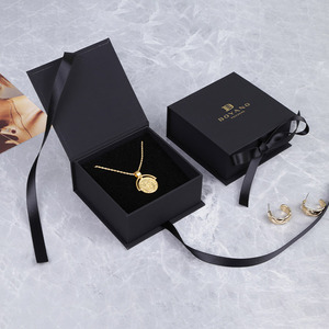 Boyang Cheap Black Book Style <b>Gift</b> Paper Bracelet Necklace Jewelry Package <b>Box</b> - Product Image 4
