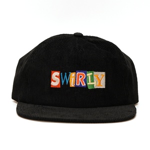 Casquettes Snapback en velours côtelé avec logo personnalisé tissé, visière légèrement incurvée, casquettes non structurées avec cordon - Product Image 3
