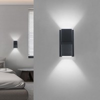 Applique murale LED bicolore (3000K/6500K) pour chambre, bar, escalier - Design moderne et minimaliste, commande par interrupteur mural, IRC 80 50000
