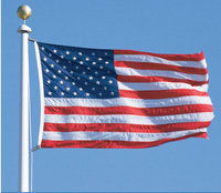 Nouveau drapeau américain brodé 3 x 5 pieds, en polyester tricoté de qualité supérieure, imprimé et décorations de bannière