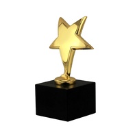 Gros Usine prix en alliage de Zinc En Métal Étoiles Trophée Avec Socle En Marbre