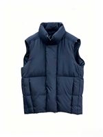 Veste matelassée épaisse à capuche et fermeture éclair en toile respirante avec logo personnalisé pour homme