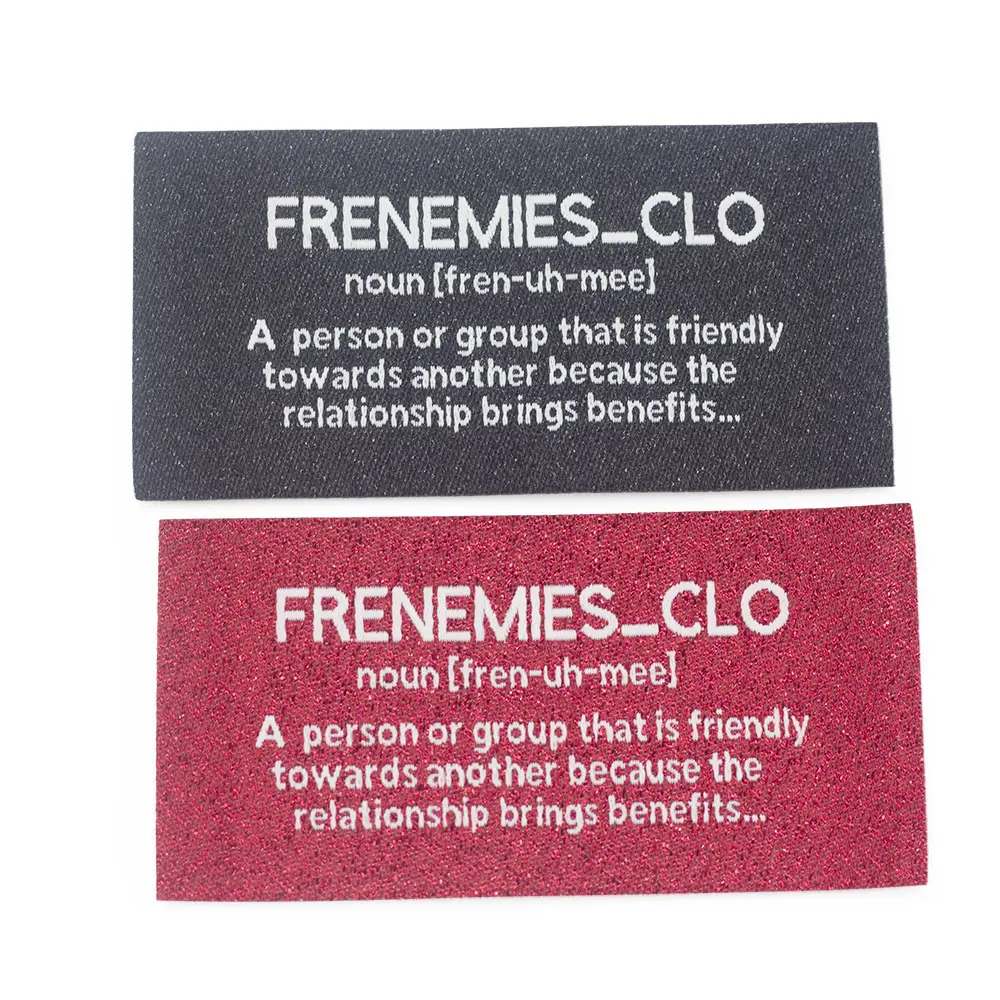 Quality Recycled Luxury Woven Clothes Label Tag Manufacturer Neck Cotton Label Woven Garment Labels For Clothing