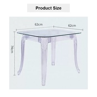 Hochwertiger Maßgefertigter Moderner Design Klartisch aus Acryl für Hochzeiten, Bankette und Esszimmer zum Verkauf