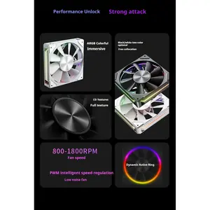 Gamer-X OEM Ball Bearing ARGB 4Pin 120mm Gaming <b>Computer</b> Case <b>Fan</b> - Product Image 6