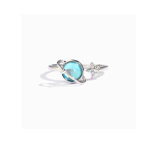 Wholesale High Quality Pave Crystal Star Relief Anxiety Adjustable Rotating Planet <b>Removable</b> Ring Jewelry for Women - Product Image 1