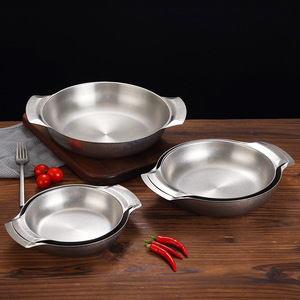 Chef Meis Stainless Steel Double Ear <b>Pot</b> 24cm <b>Large</b> Capacity For Hot <b>Pot</b> Ramen Cooking - Product Image 2