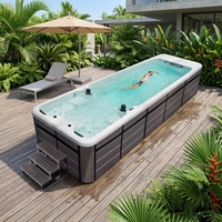 Grande baignoire à bulles pour bain d'extérieur, baignoire de luxe pour massage, tourbillon, spa, grande