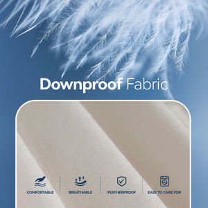 290スレッドカウントプレミアム無地ポリコットンサテンプレーンダウンプルーフ寝具生地羽毛布団寝具用 - Product Image 2