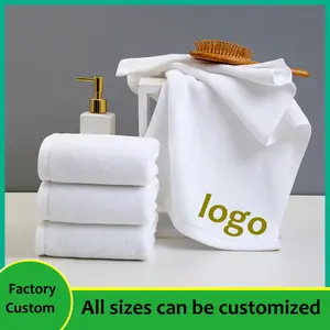 Beauty Fitness Barber Hotel Embroidery Custom Logo Spa Salon Wholesale Bulk Cotton Bath Towel Sets