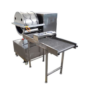 Feuille de rouleau à ressort électrique ou à gaz Machine à emballer les œufs Feuille de <span class=keywords><strong>pâtisserie</strong></span> pour gâteau de canard rôti Mille Crepe Popiah Skin Making Equipment - Product Image 2