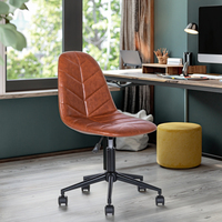 Fauteuil de réunion moderne en similicuir PU, réglable en hauteur, avec appui-tête réglable, dossier croisé, confortable et pivotant