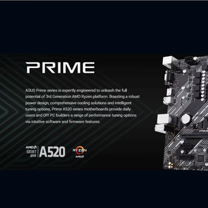 เมนบอร์ด A520M-K <span class=keywords><strong>ASUS</strong></span> PRIME ใหม่ AM4ช่องเสียบ AMD Micro-ATX DDR4 Ryzen 5000/3000พร้อมใช้งาน Realtek RTL8111H 1GB - Product Image 4