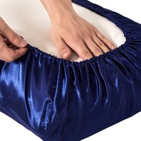 Taie d'oreiller en satin solide merveilleux pour les cheveux et la peau couleurs populaires fermées avec une taie d'oreiller en soie à bande élastique