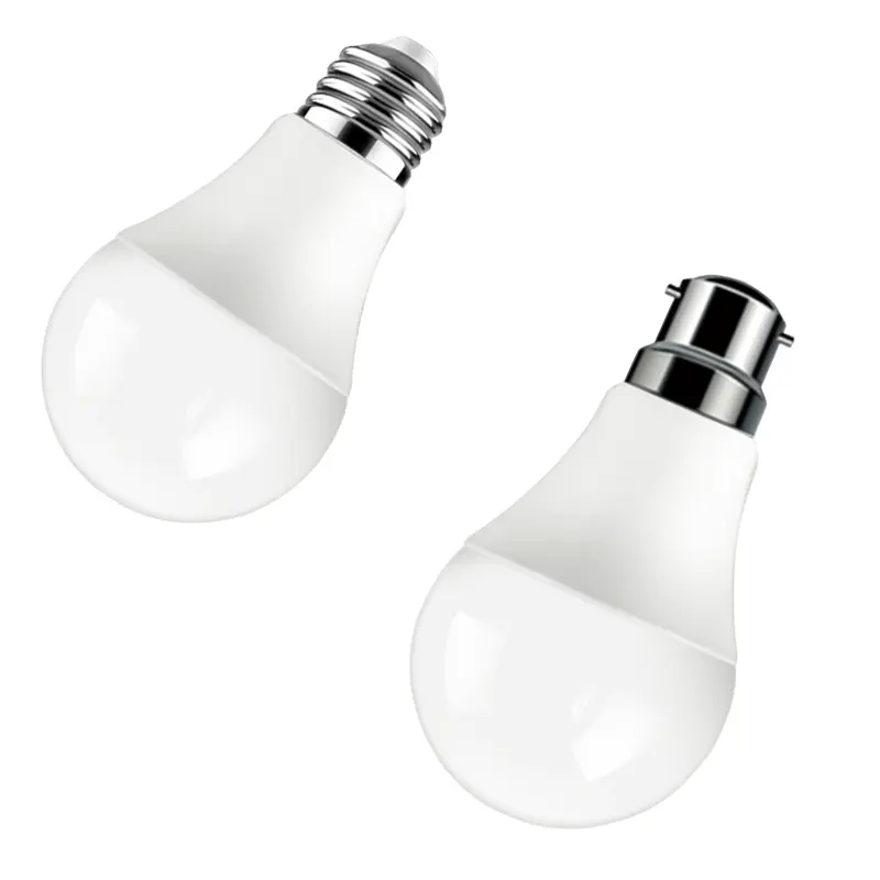 Vente chaude LED super lumineux AC220V A60 9W E27 B22 pas de scintillement ampoule blanche chaude pour l'éclairage de la chambre