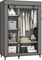 Armoire en tissu moderne, portable et légère, organisateur pratique pour le rangement des vêtements, armoire pliable de type autoportant