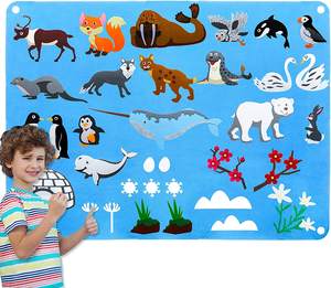 Craftstory Kids Polar Animals Franela Fieltro-Board Stories Set para niños pequeños Preescolar Ocean Creatures <span class=keywords><strong>Acuario</strong></span> Juguetes educativos - Product Image 1