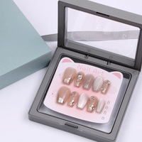 Papier Transparent de haute qualité + Film PE presse sur les ongles présentoir organisateur étui pour Nail Art Salon stockage conception personnalisable