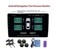 USB Android TPMS Système de surveillance de la pression des pneus 12V Capteurs internes 4 capteurs pour voiture Tpms