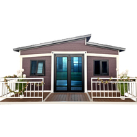Maison mobile préfabriquée légère en acier avec toit, 2, 3, 4 ou 5 chambres, conteneur pliable et extensible de 20 ou 40 pieds avec terrasse