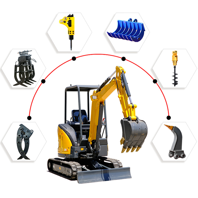 Crawler Excavator Kubota Small Wheeled 3.5 Ton China Kid Bucket Digger 3 Ton Mini-excavator Mini