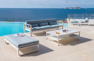 โรงงานอลูมิเนียมเฟอร์นิเจอร์สวนกลางแจ้งผู้ผลิต Garden ชุดอลูมิเนียมกลางแจ้งโซฟาชุด - Product Image 2