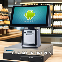 I3 I5 I7 15,6 pulgadas Windows Android pantalla táctil soporte de escritorio POS Tablet máquina con USB e interfaz de impresora en serie nuevo producto