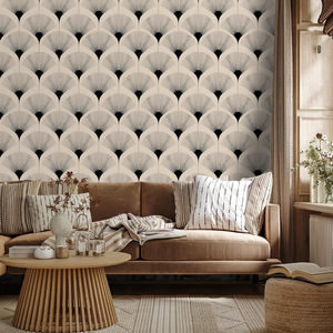 Creation Of Time And Space Peel And Stick Wallpaper Geometric Fan Pattern Self Adhesive For Tv Wall Decor - Product Image 2