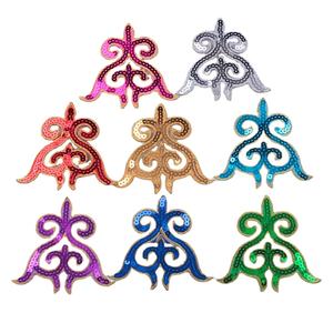 Diy Kleding Accessoires Designer Lovertjes <span class=keywords><strong>Patch</strong></span> Driehoek Patroon Pailletten Borduurwerk Ijzer-Op Applique Sticker Etnische Kostuum <span class=keywords><strong>Patch</strong></span> - Product Image 1