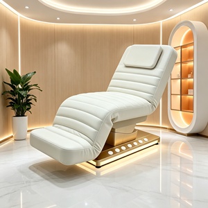 Cama de Belleza Eléctrica de 3 Motores, Reclinable de Cuero Premium para Tratamientos Faciales, Respaldo Ajustable en Altura, Cama para Pestañas con Función de Calefacción - Product Image 6