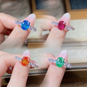 S925 Women's Pure Silver <strong>3</strong>-<strong>carat</strong> Fanta Colored Diamond <strong>Ring</strong> - Product Image 5
