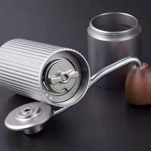 Al-Alloy Body 420 Stainless Steel Burr Homeuse Espresso <b>Mini</b> Small Hand Mill Portable Manual Coffee <b>Grinder</b> with Wood Handle - Product Image 5