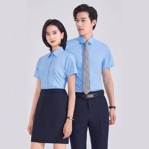 Unisex Workwear Shirt Bamboo Fiber Anti-Wrinkle Professional Business Formal Wear Short Sleeve Long Sleeve For Office Commuter - Product Image 4