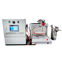 Máquina Dispensadora Automática de Resina Epoxi de Dos Componentes (AB) para Encapsulado de Mini Buzzer, Control PLC, Certificación CE