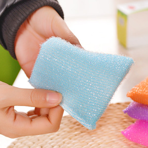 Square Dishwashing Sponge Pad Multi Color <b>Kitchen</b> Cleaning Scrub <b>Cloth</b> For Stain Removal - Product Image 2